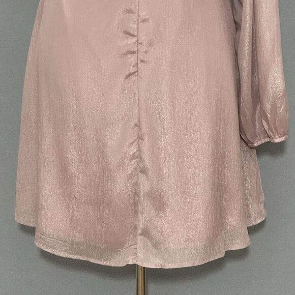 Andree‎ by Unit Womens Dress L Dusty Lavender Chiffon One Shoulder Mini Fairy - Picture 7 of 14